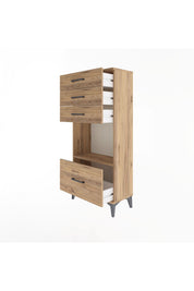 Arges Dolap Tek Raflı 4 Çekmeceli 60x30x134 - S17M010V9A