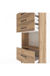 Arges Dolap Tek Raflı 4 Çekmeceli 60x30x134 - S17M010V9A