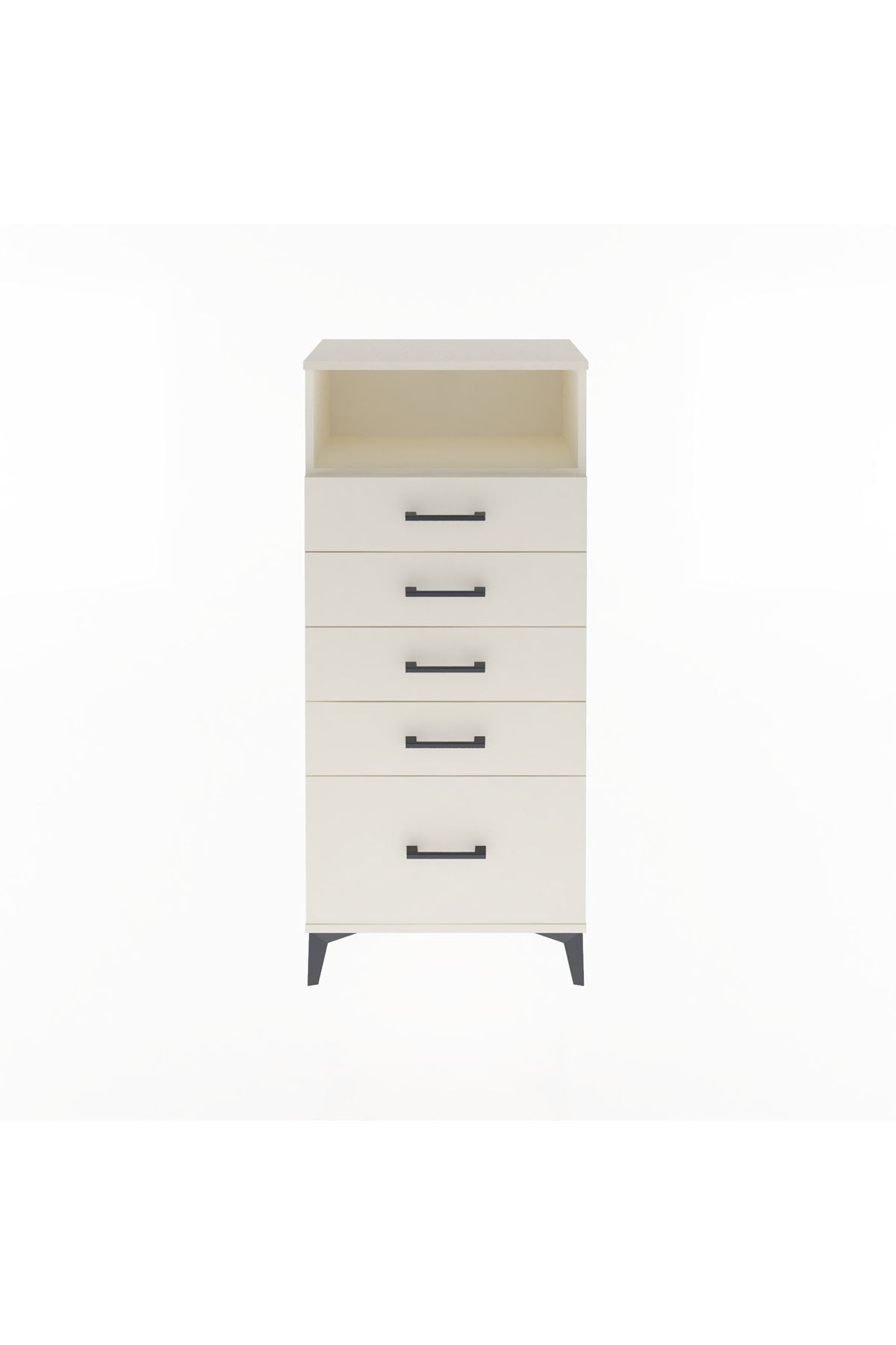 Arges Dolap Tek Raflı 5 Çekmeceli 60x30x134 - S17M011V1A