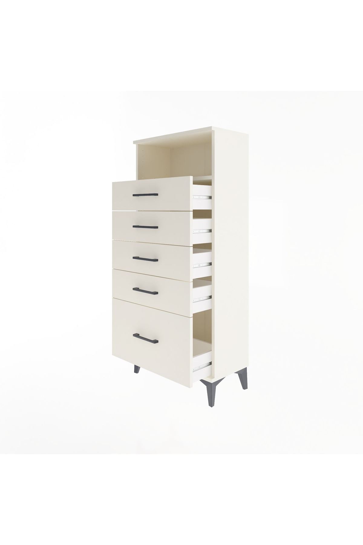 Arges Dolap Tek Raflı 5 Çekmeceli 60x30x134 - S17M011V1A