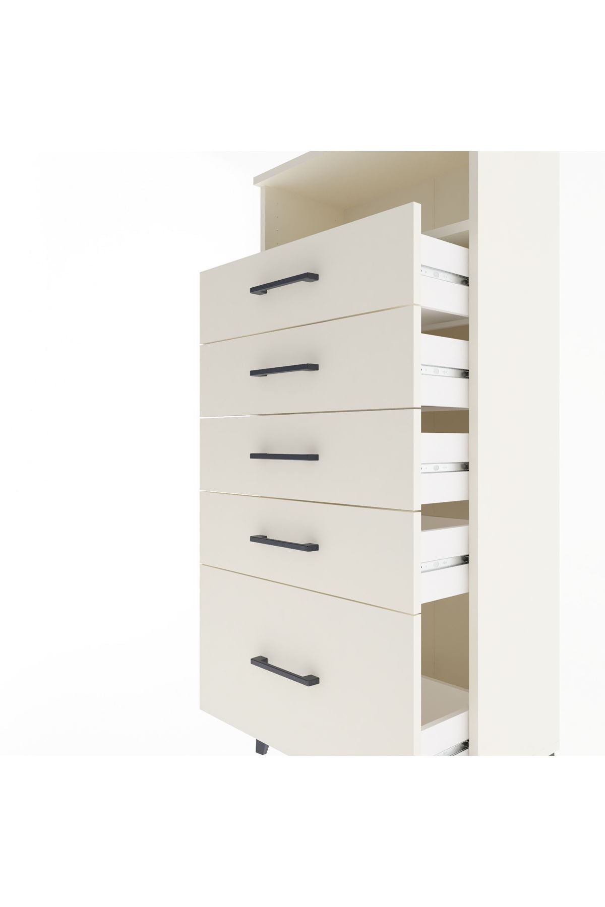 Arges Dolap Tek Raflı 5 Çekmeceli 60x30x134 - S17M011V1A