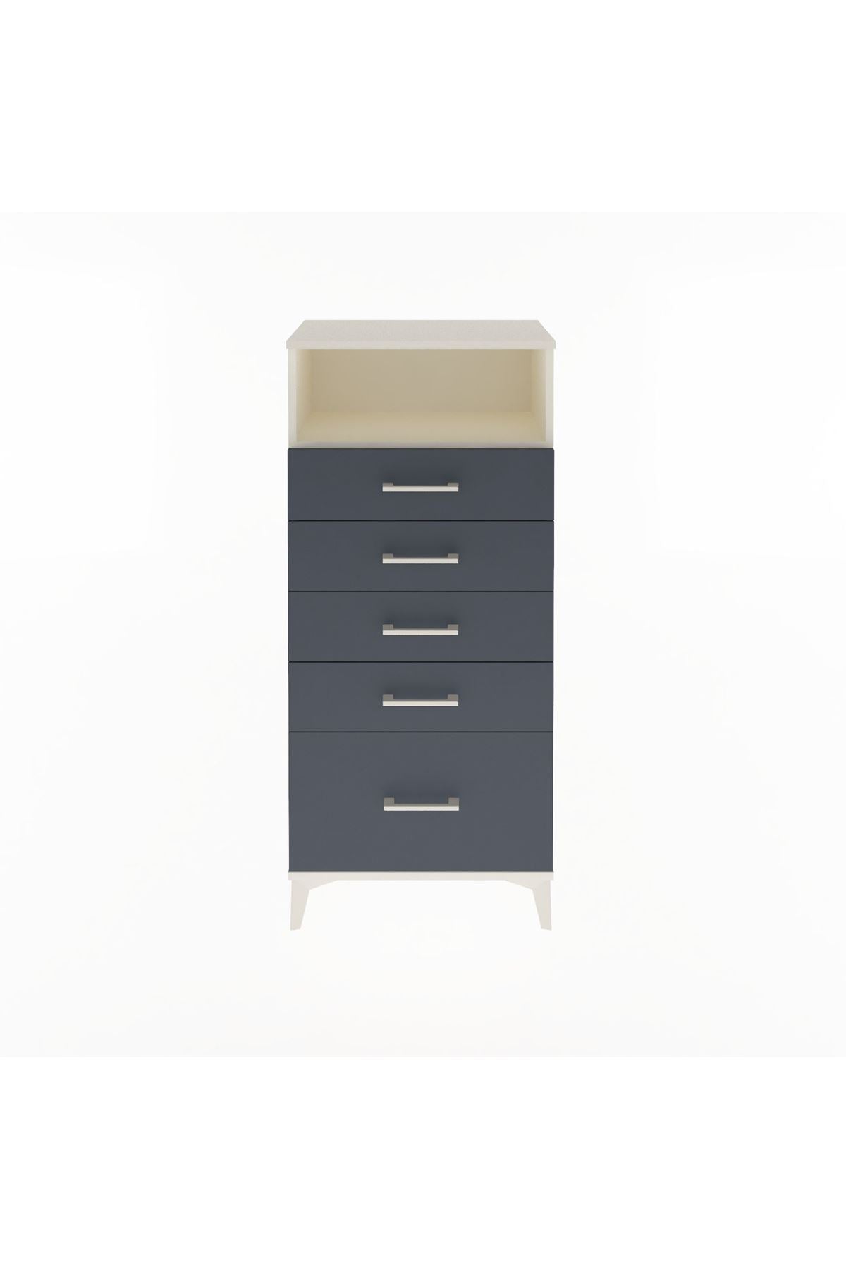 Arges Dolap Tek Raflı 5 Çekmeceli 60x30x134 - S17M011V2A