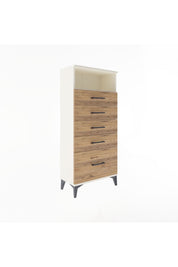 Arges Dolap Tek Raflı 5 Çekmeceli 60x30x134 - S17M011V3A