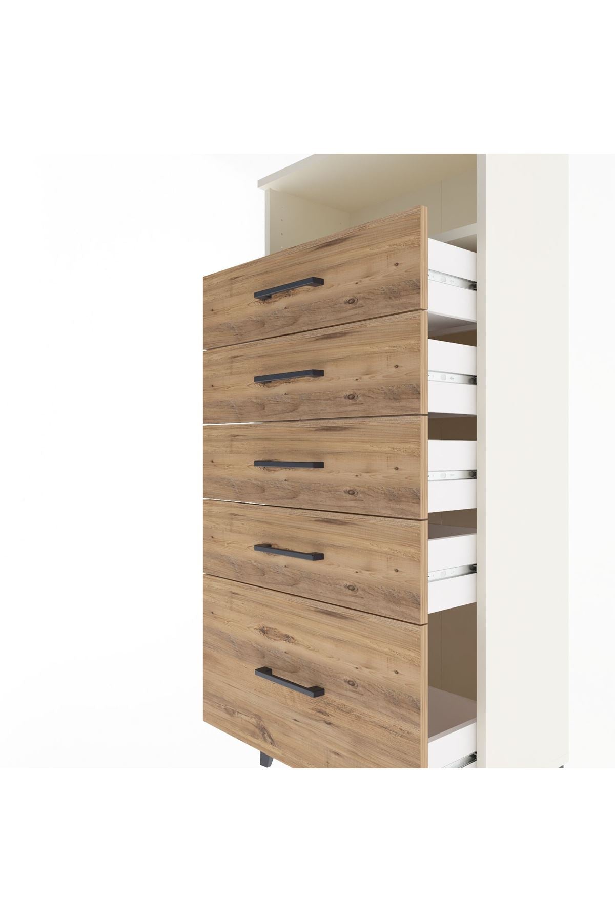 Arges Dolap Tek Raflı 5 Çekmeceli 60x30x134 - S17M011V3A