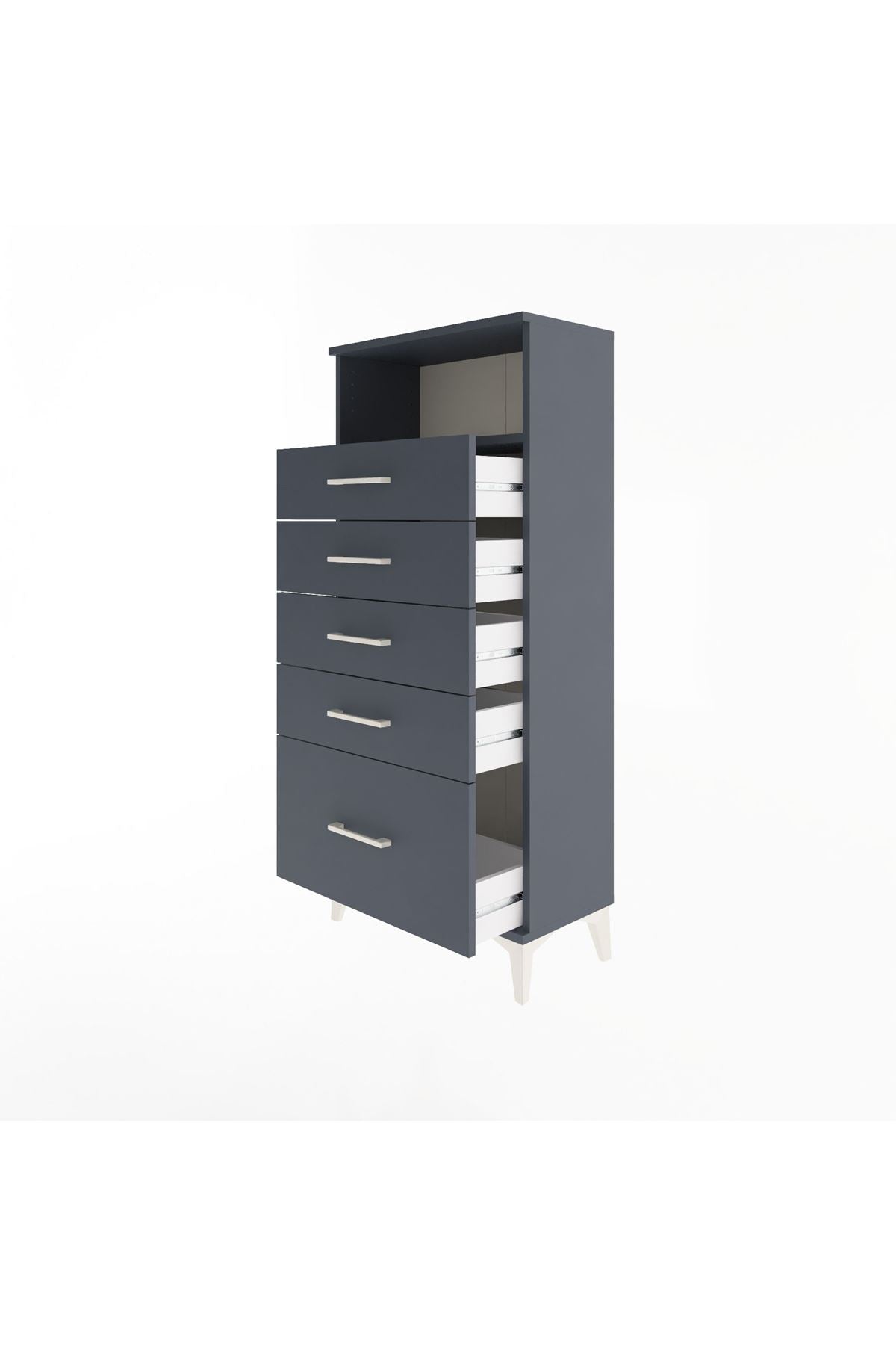 Arges Dolap Tek Raflı 5 Çekmeceli 60x30x134 - S17M011V5A