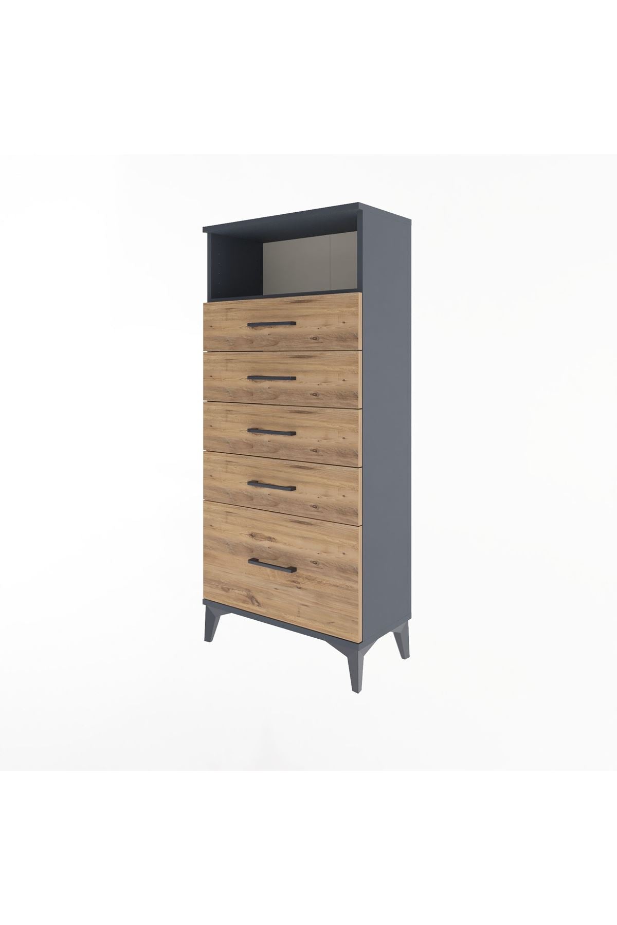 Arges Dolap Tek Raflı 5 Çekmeceli 60x30x134 - S17M011V6A