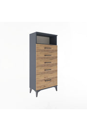 Arges Dolap Tek Raflı 5 Çekmeceli 60x30x134 - S17M011V6A
