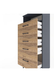 Arges Dolap Tek Raflı 5 Çekmeceli 60x30x134 - S17M011V6A
