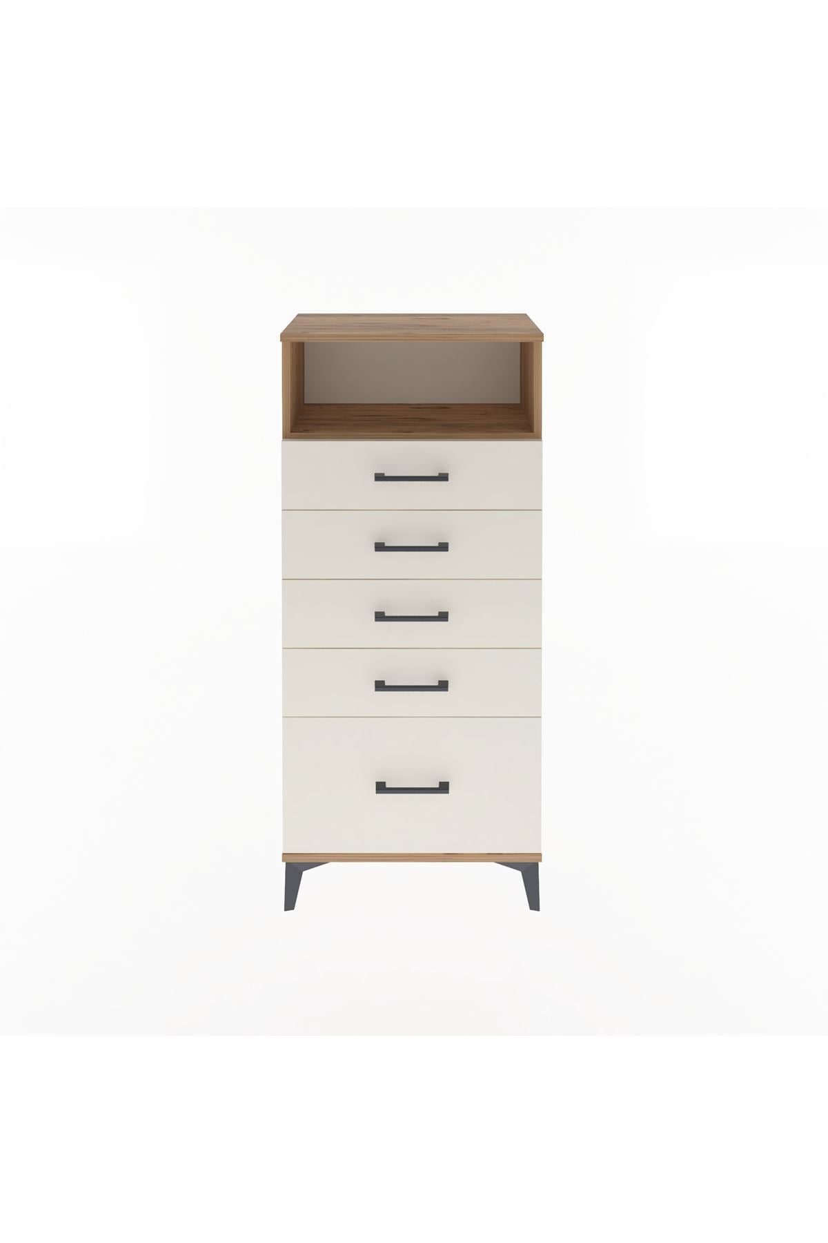 Arges Dolap Tek Raflı 5 Çekmeceli 60x30x134 - S17M011V7A