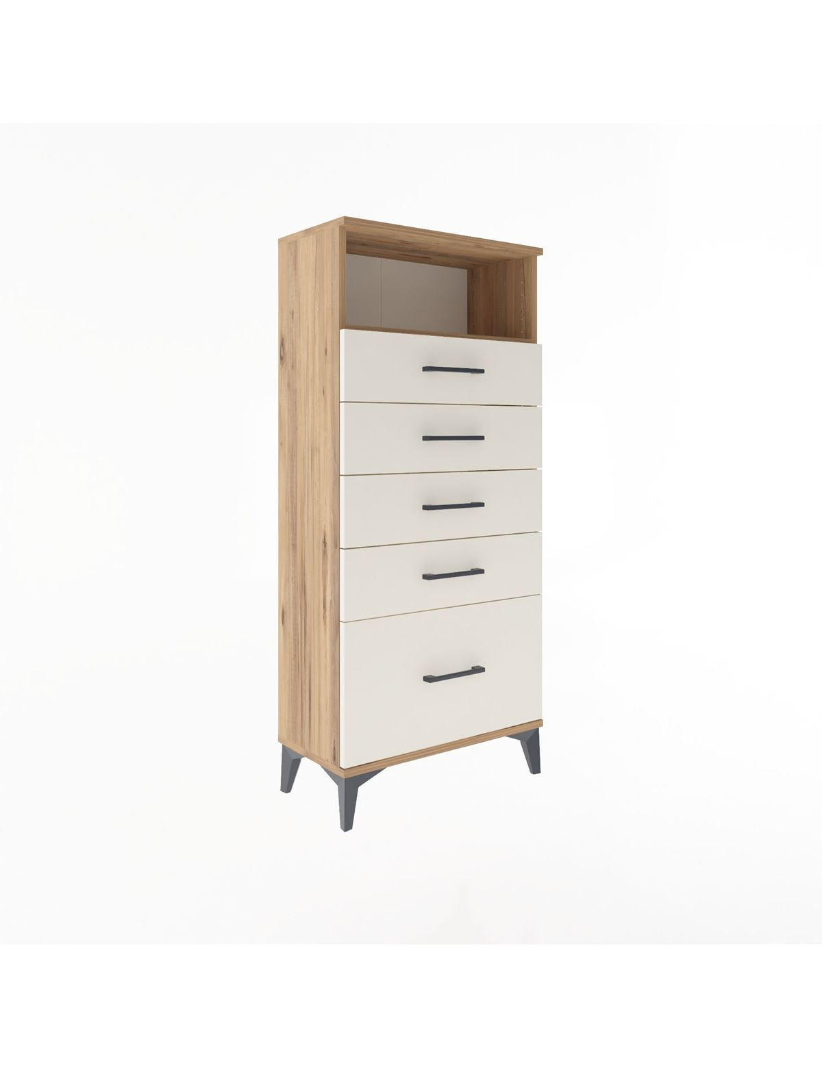 Arges Dolap Tek Raflı 5 Çekmeceli 60x30x134 - S17M011V7A