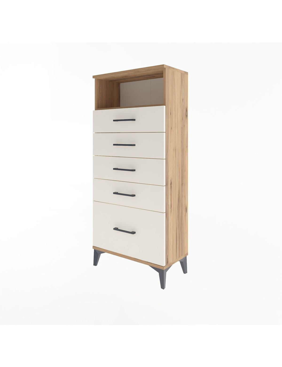 Arges Dolap Tek Raflı 5 Çekmeceli 60x30x134 - S17M011V7A