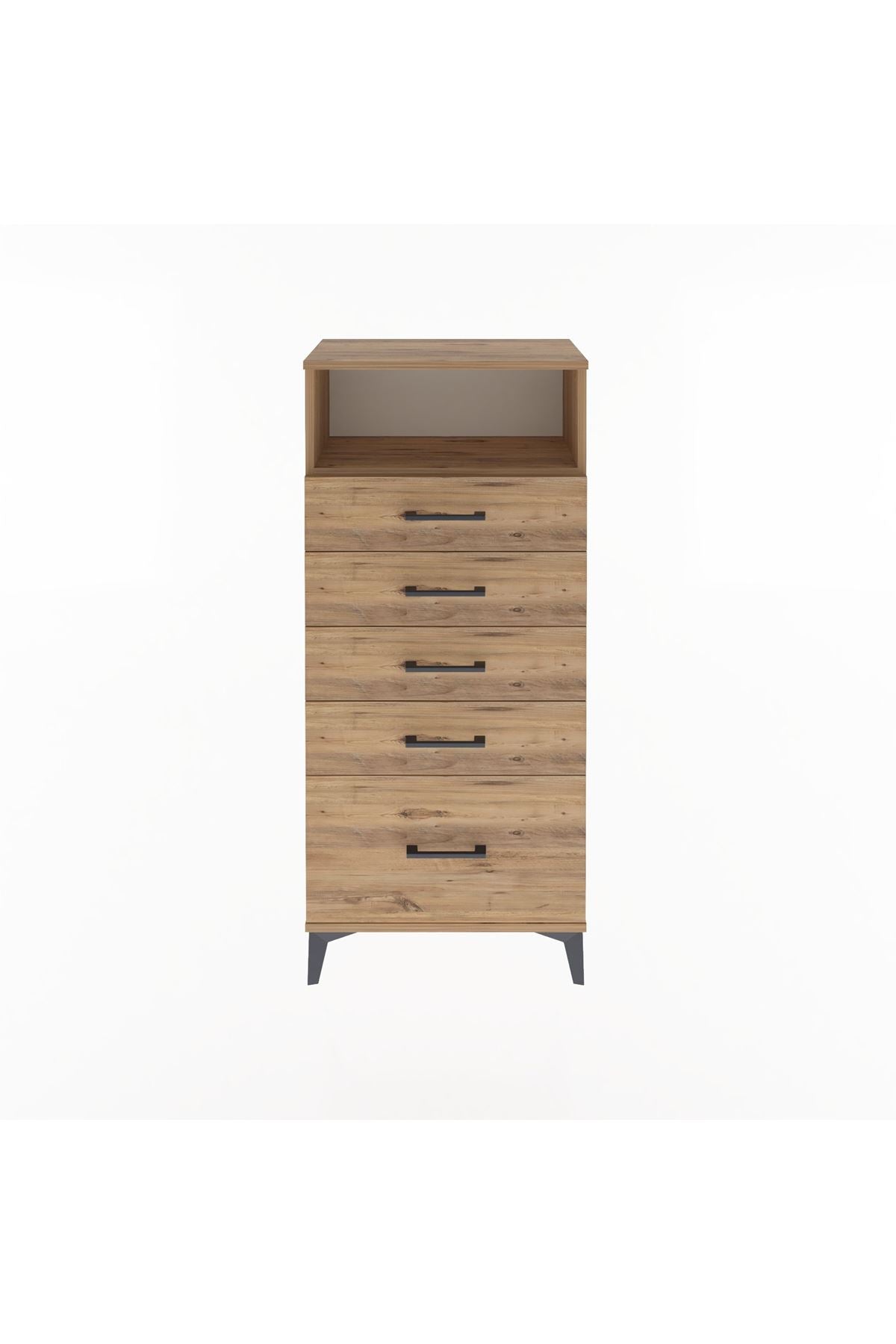 Arges Dolap Tek Raflı 5 Çekmeceli 60x30x134 - S17M011V9A