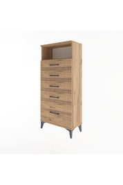 Arges Dolap Tek Raflı 5 Çekmeceli 60x30x134 - S17M011V9A