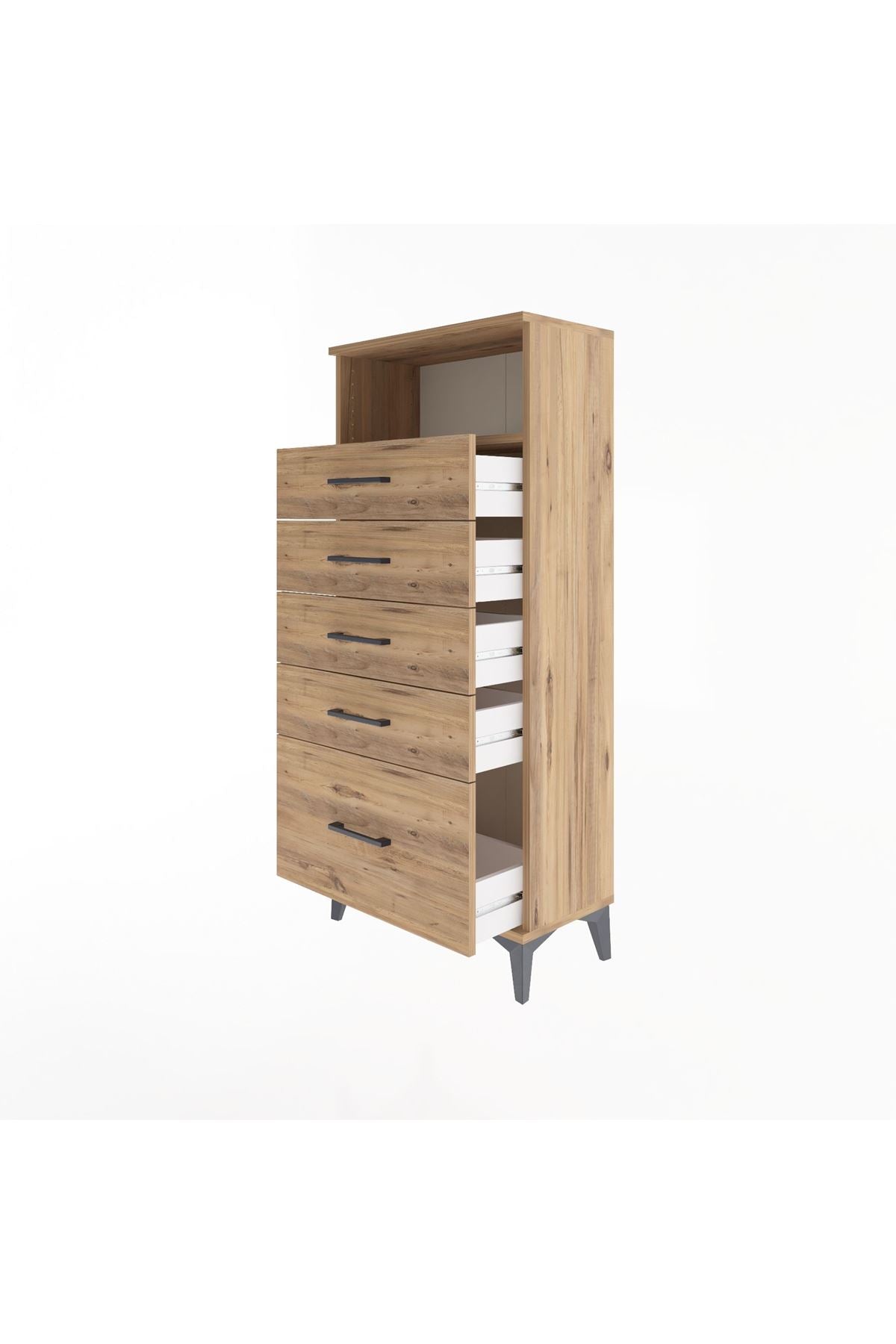 Arges Dolap Tek Raflı 5 Çekmeceli 60x30x134 - S17M011V9A