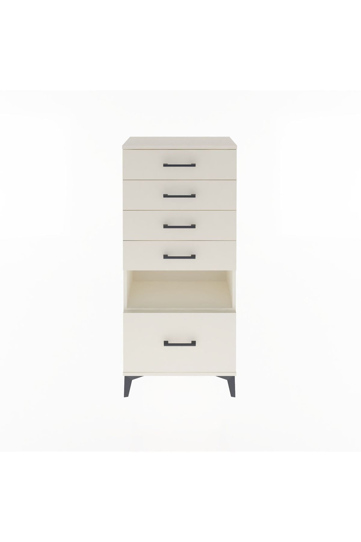 Arges Dolap Tek Raflı 5 Çekmeceli 60x30x134 - S17M012V1A
