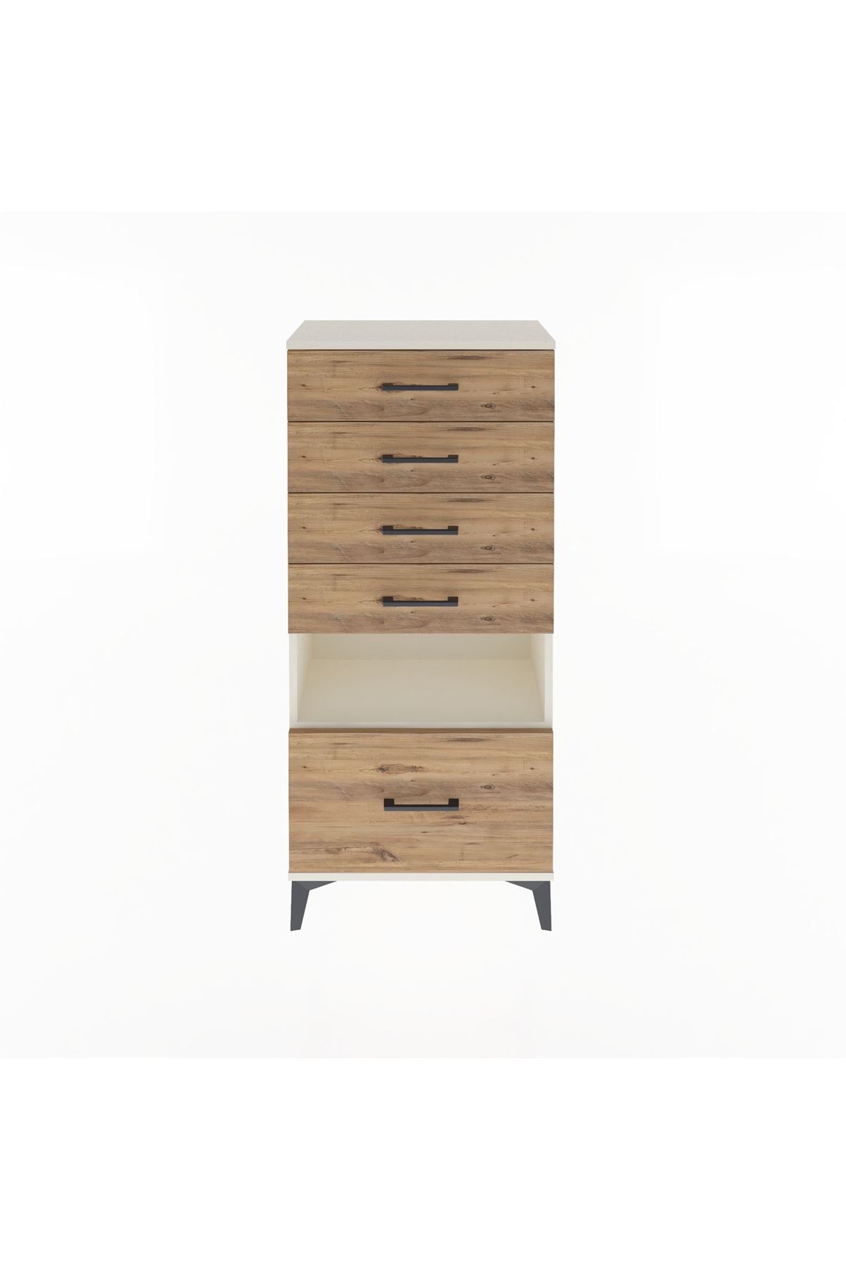 Arges Dolap Tek Raflı 5 Çekmeceli 60x30x134 - S17M012V3A