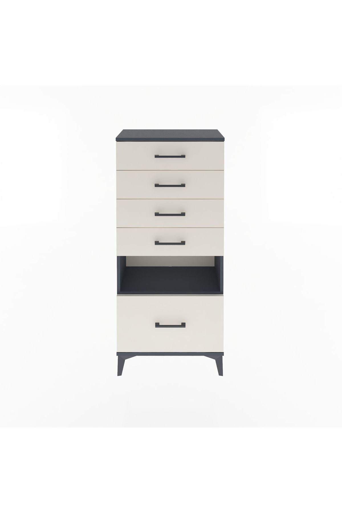 Arges Dolap Tek Raflı 5 Çekmeceli 60x30x134 - S17M012V4A