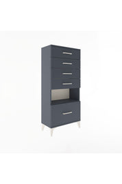 Arges Dolap Tek Raflı 5 Çekmeceli 60x30x134 - S17M012V5A