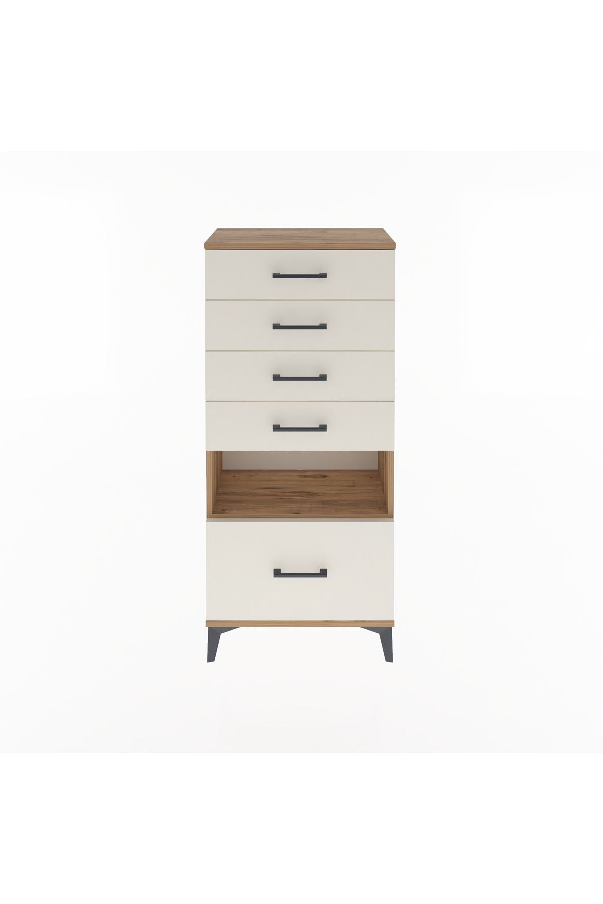 Arges Dolap Tek Raflı 5 Çekmeceli 60x30x134 - S17M012V7A