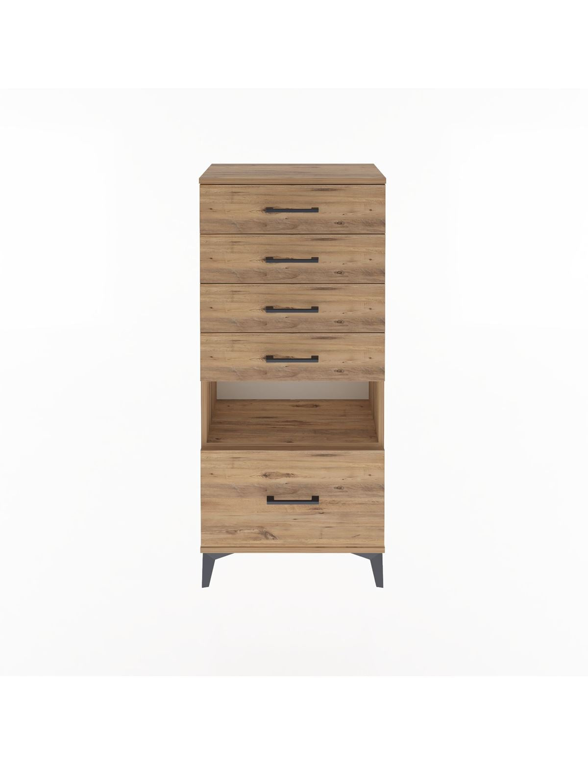 Arges Dolap Tek Raflı 5 Çekmeceli 60x30x134 - S17M012V9A