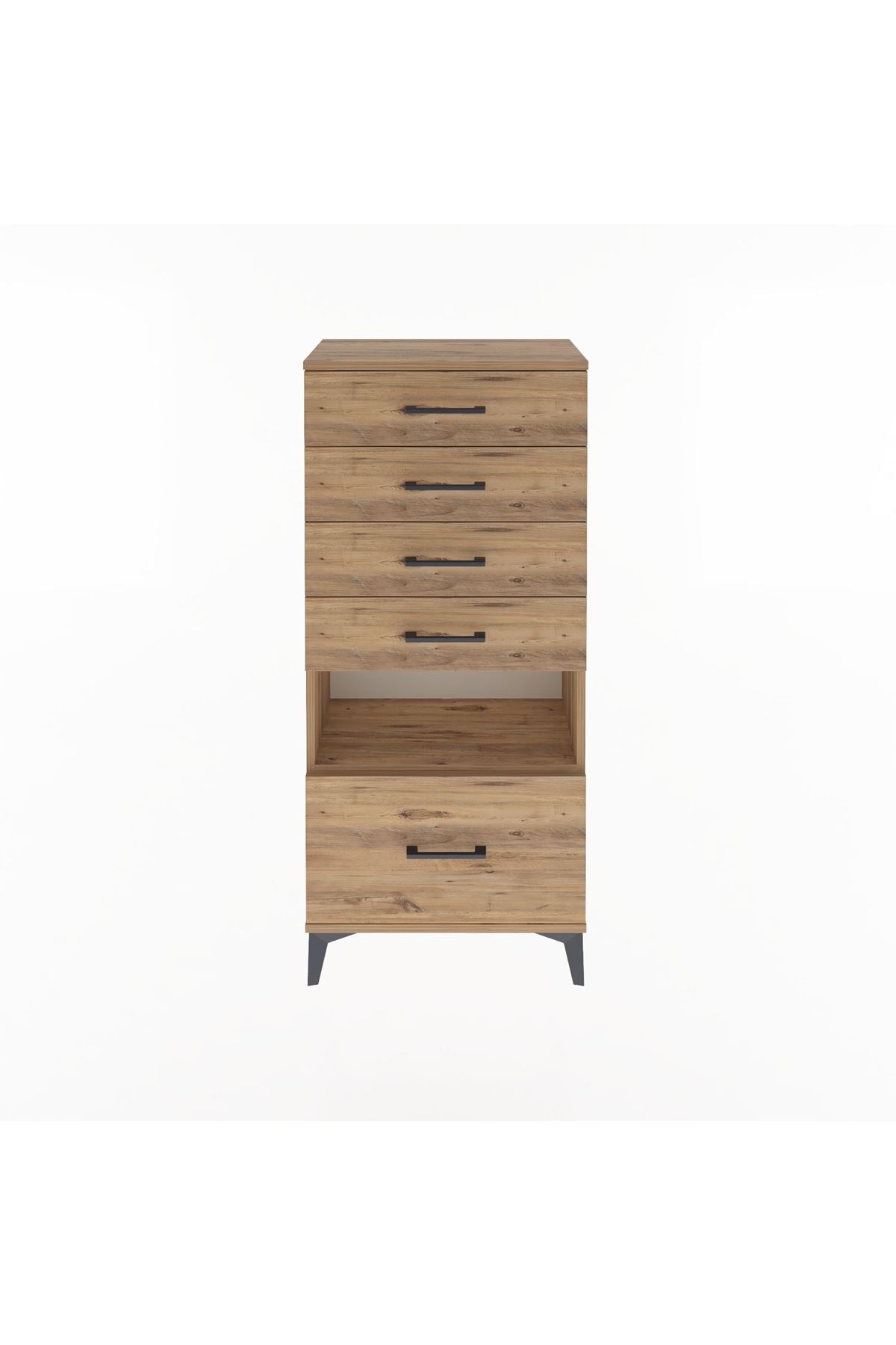 Arges Dolap Tek Raflı 5 Çekmeceli 60x30x134 - S17M012V9A