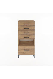 Arges Dolap Tek Raflı 5 Çekmeceli 60x30x134 - S17M012V9A