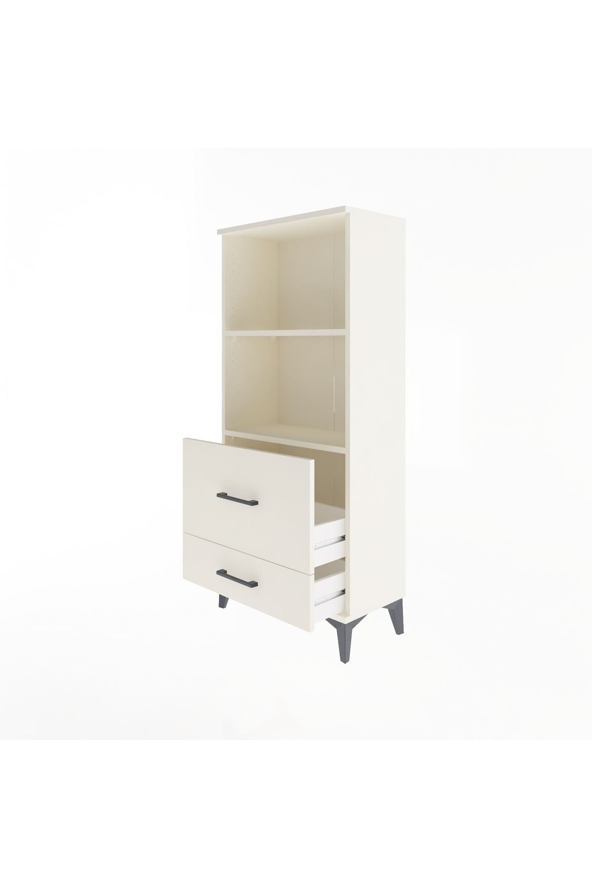 Arges Dolap 2 Raflı 2 Çekmeceli 60x30x134 - S17M013V1A