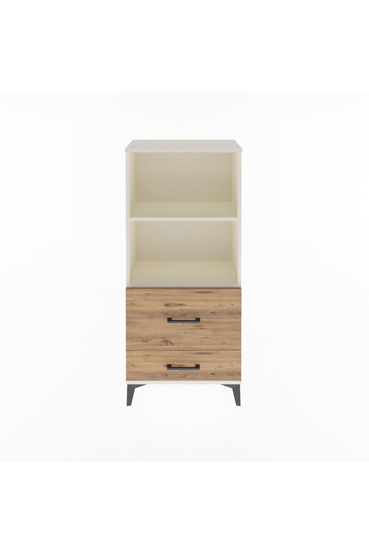 Arges Dolap 2 Raflı 2 Çekmeceli 60x30x134 - S17M013V3A