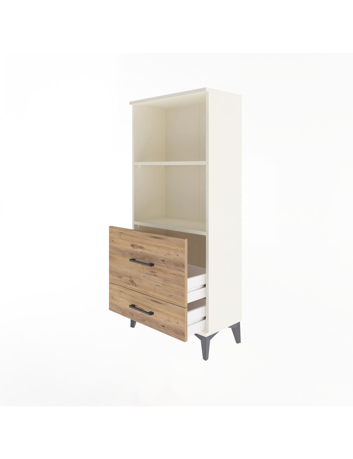 Arges Dolap 2 Raflı 2 Çekmeceli 60x30x134 - S17M013V3A