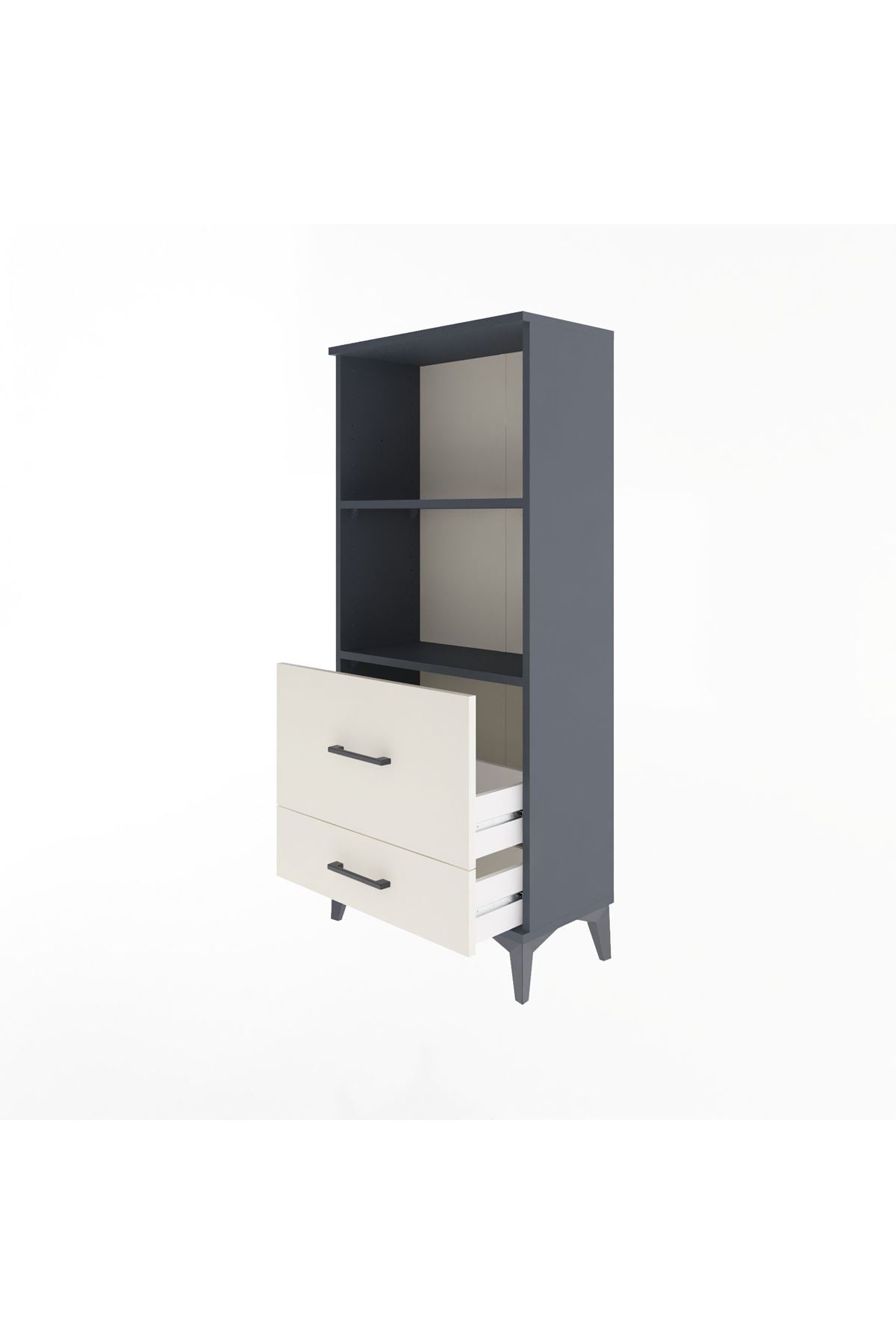Arges Dolap 2 Raflı 2 Çekmeceli 60x30x134 - S17M013V4A