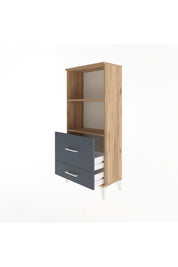Arges Dolap 2 Raflı 2 Çekmeceli 60x30x134 - S17M013V8A