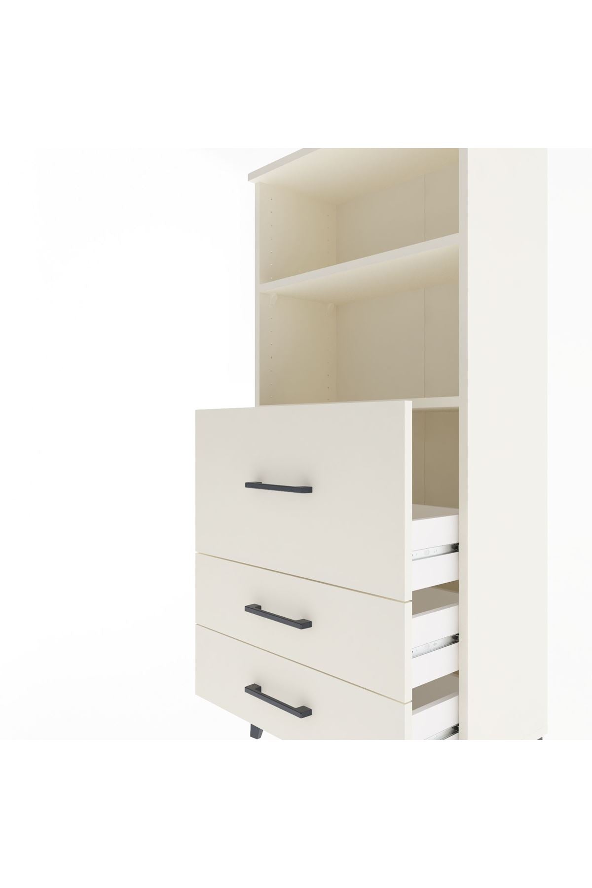 Arges Dolap 2 Raflı 3 Çekmeceli 60x30x134 - S17M014V1A