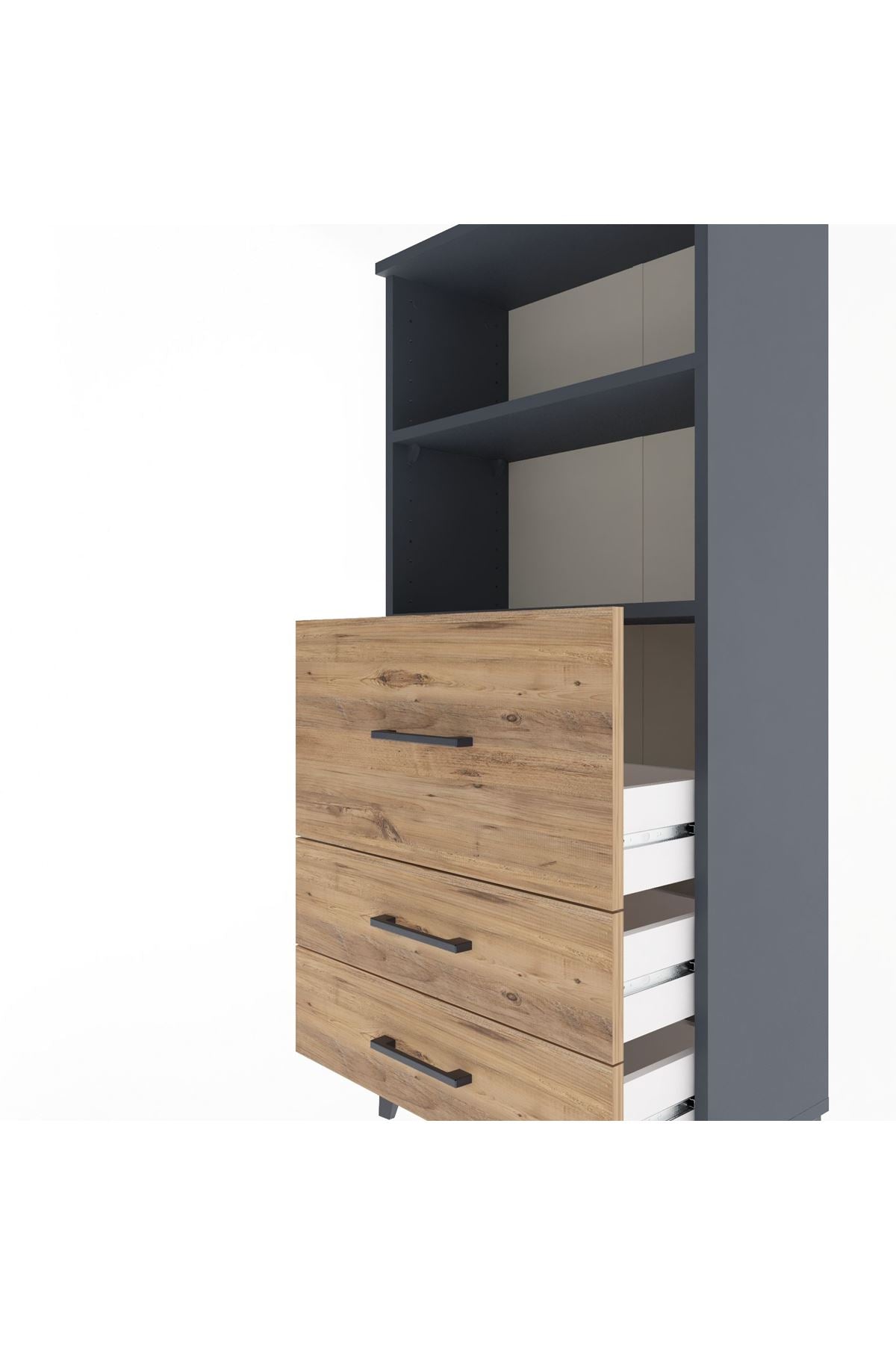 Arges Dolap 2 Raflı 3 Çekmeceli 60x30x134 - S17M014V6A