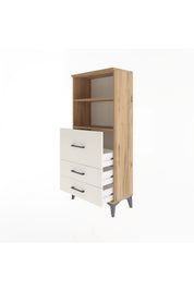 Arges Dolap 2 Raflı 3 Çekmeceli 60x30x134 - S17M014V7A