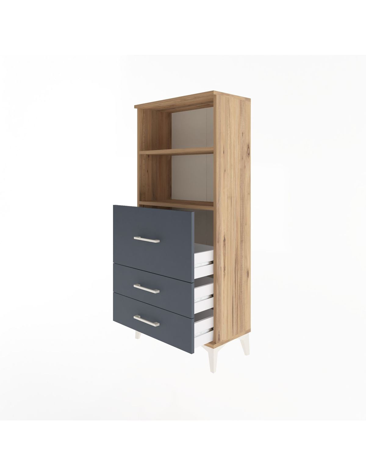 Arges Dolap 2 Raflı 3 Çekmeceli 60x30x134 - S17M014V8A