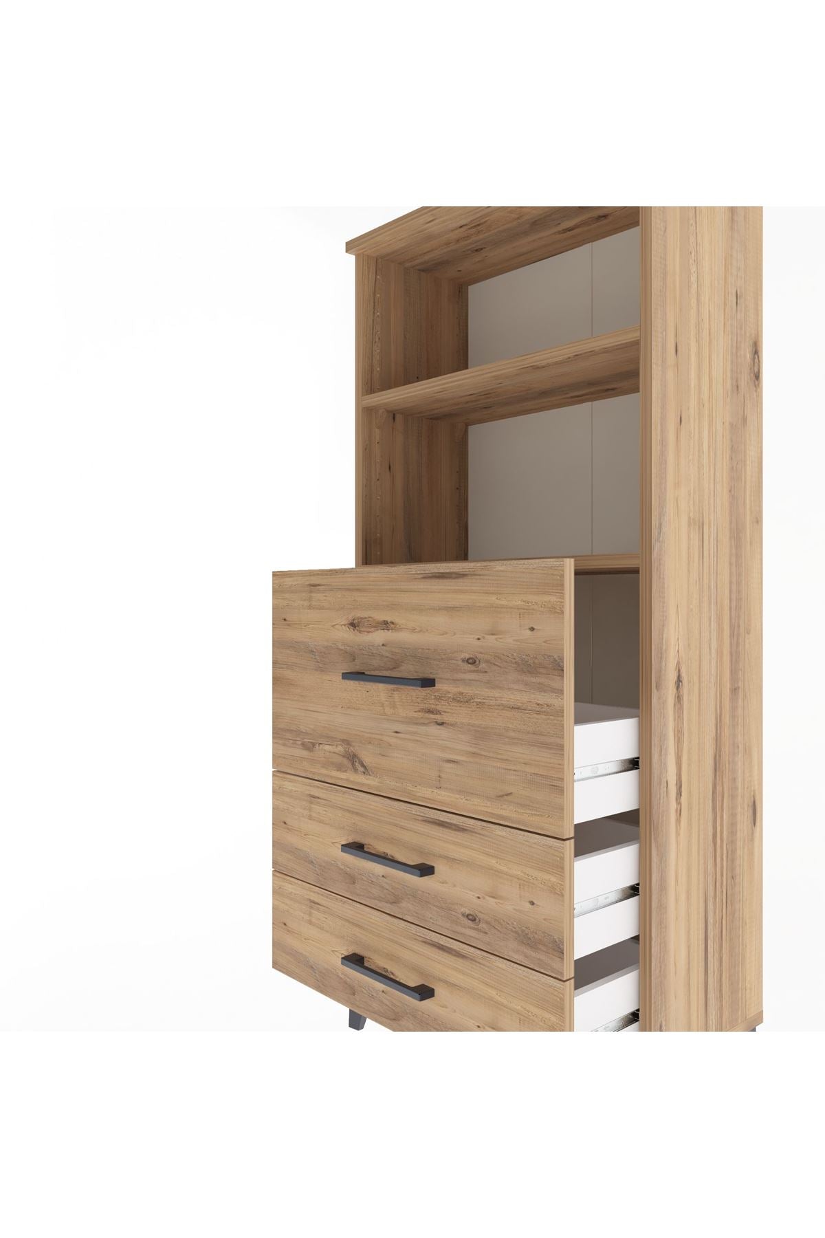 Arges Dolap 2 Raflı 3 Çekmeceli 60x30x134 - S17M014V9A