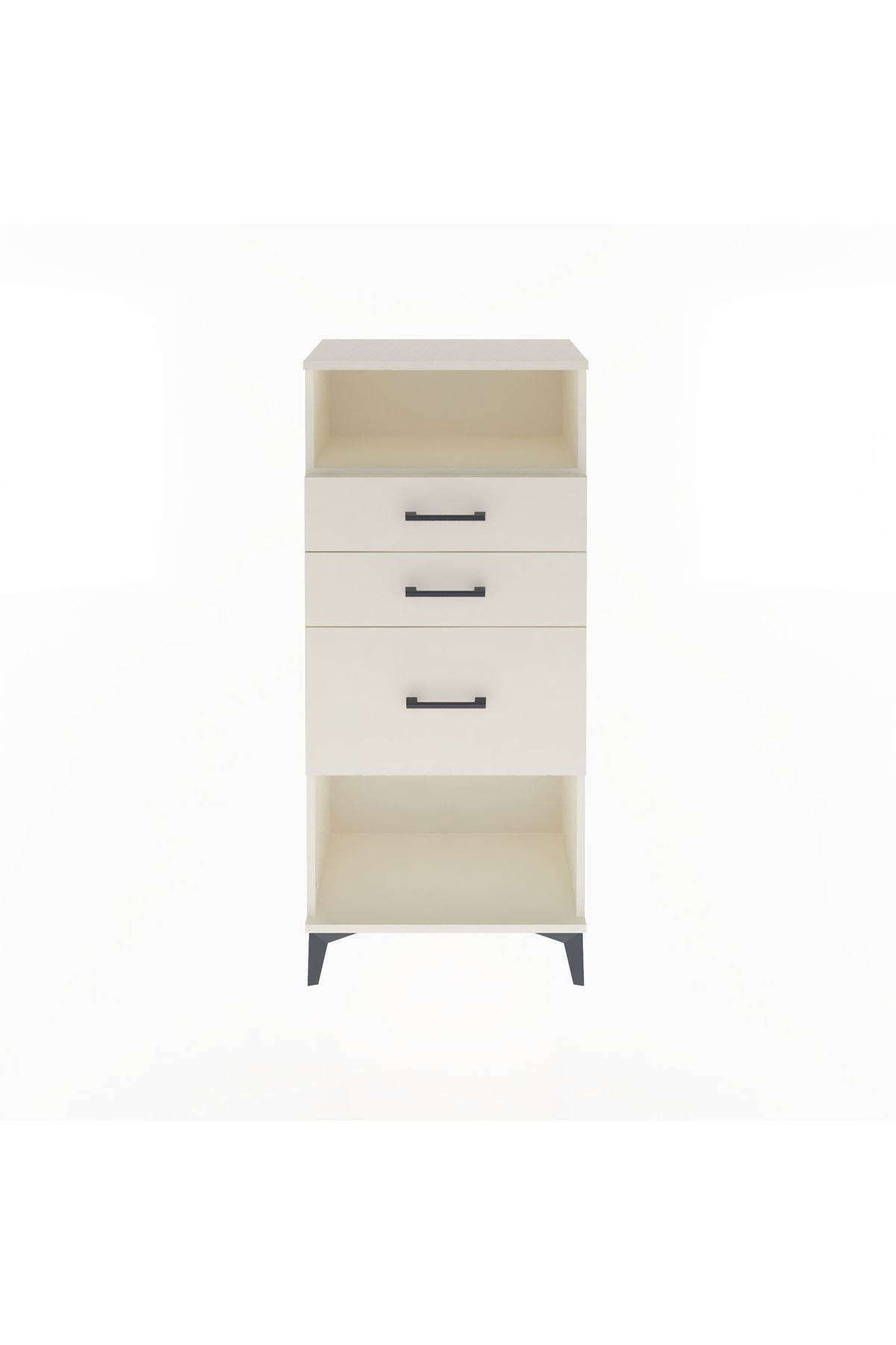 Arges Dolap Tek Raflı 3 Çekmeceli 60x30x134 - S17M015V1A
