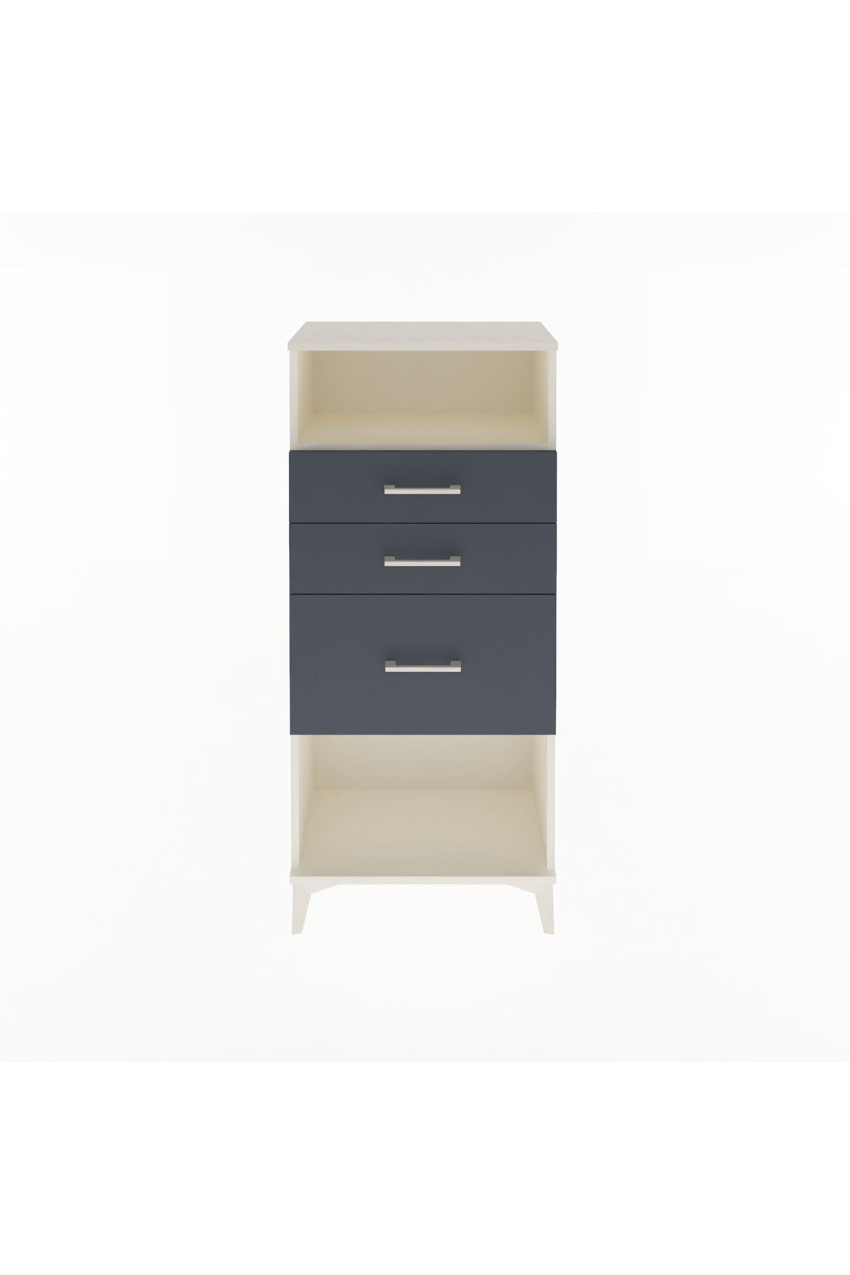 Arges Dolap Tek Raflı 3 Çekmeceli 60x30x134 - S17M015V2A