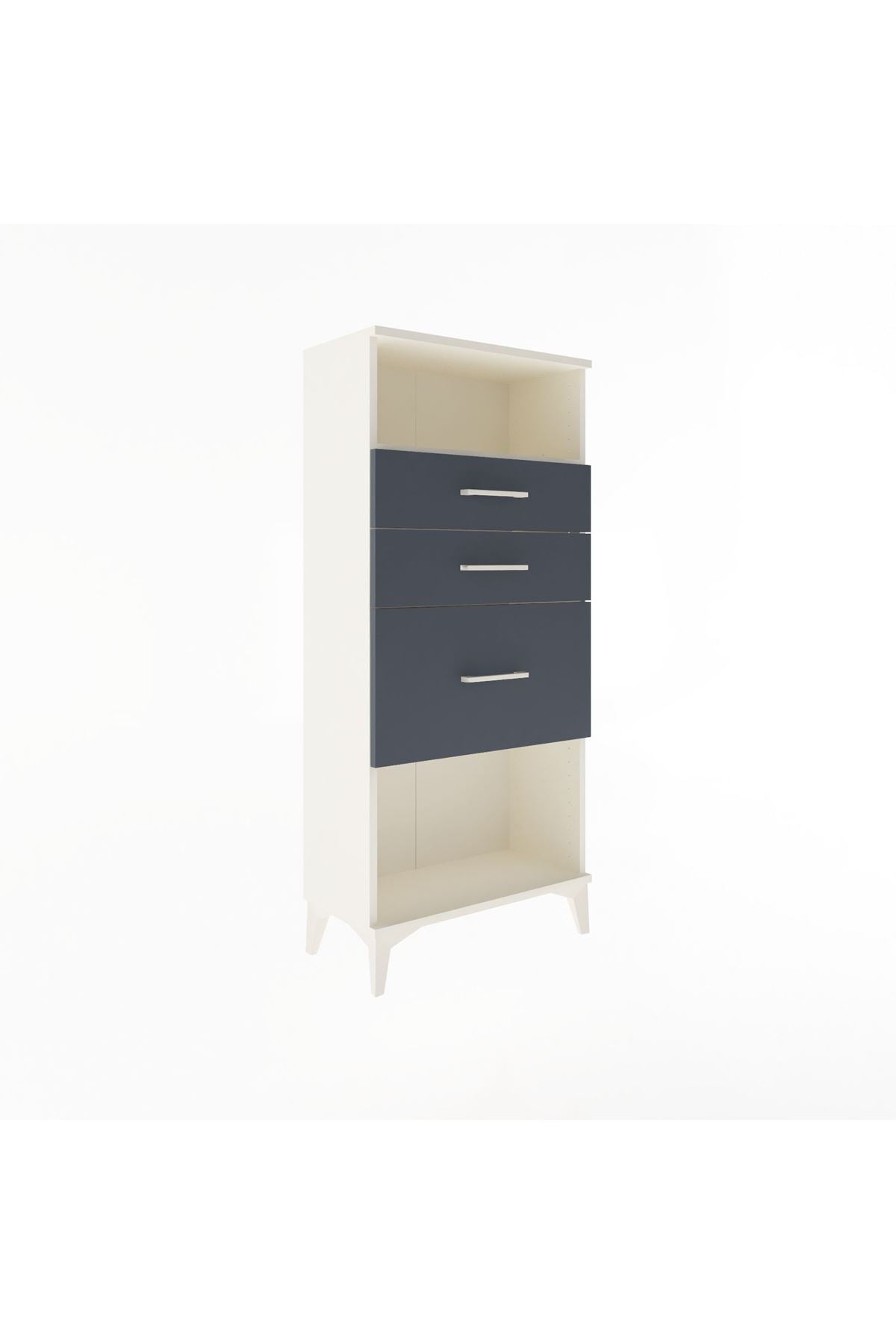 Arges Dolap Tek Raflı 3 Çekmeceli 60x30x134 - S17M015V2A