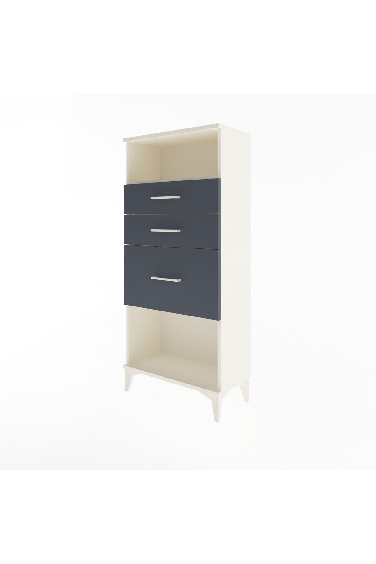 Arges Dolap Tek Raflı 3 Çekmeceli 60x30x134 - S17M015V2A