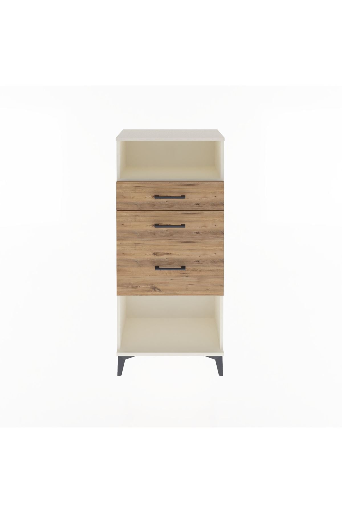 Arges Dolap Tek Raflı 3 Çekmeceli 60x30x134 - S17M015V3A