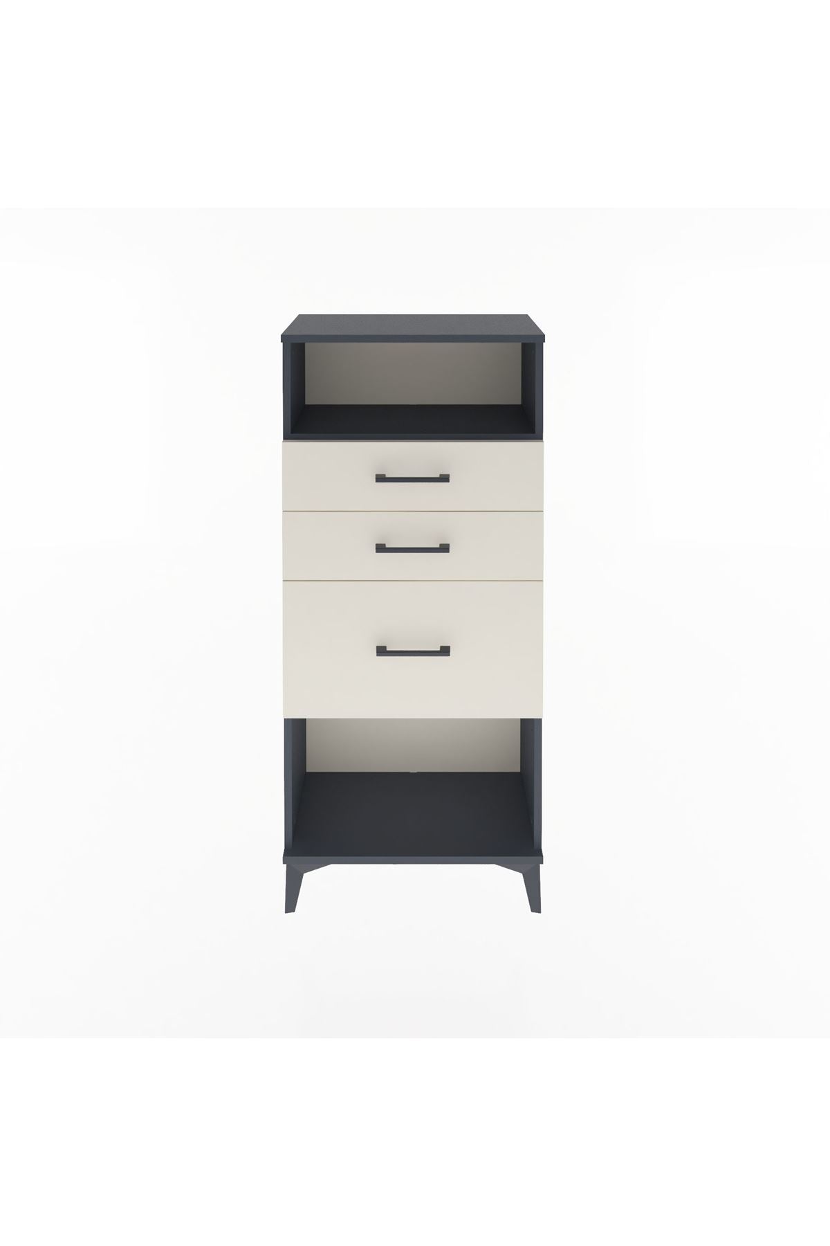 Arges Dolap Tek Raflı 3 Çekmeceli 60x30x134 - S17M015V4A