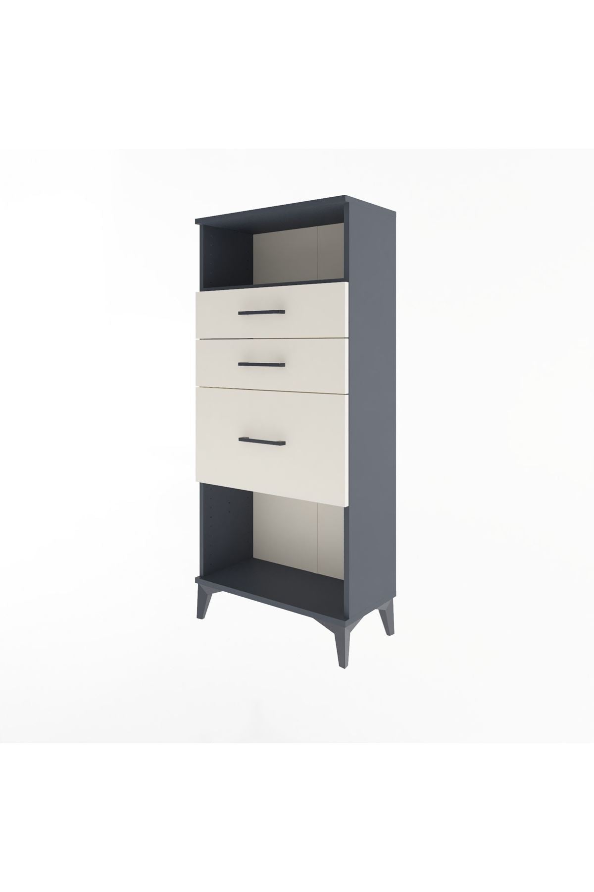 Arges Dolap Tek Raflı 3 Çekmeceli 60x30x134 - S17M015V4A