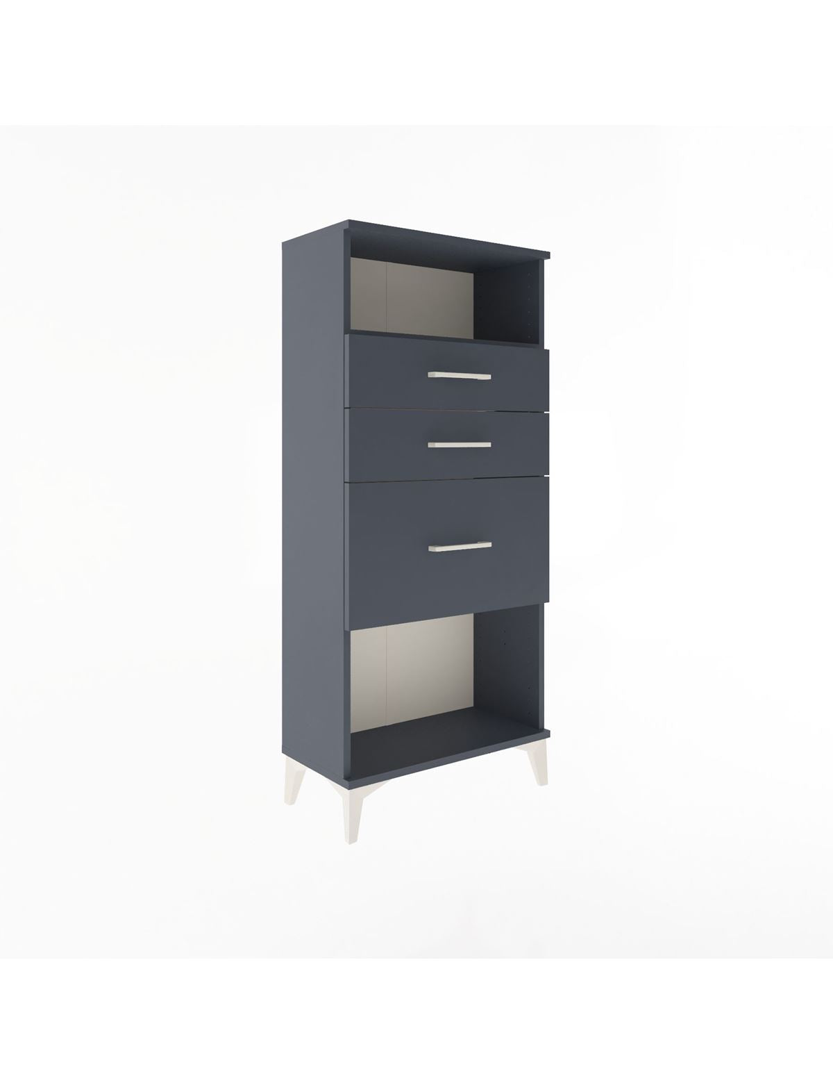 Arges Dolap Tek Raflı 3 Çekmeceli 60x30x134 - S17M015V5A