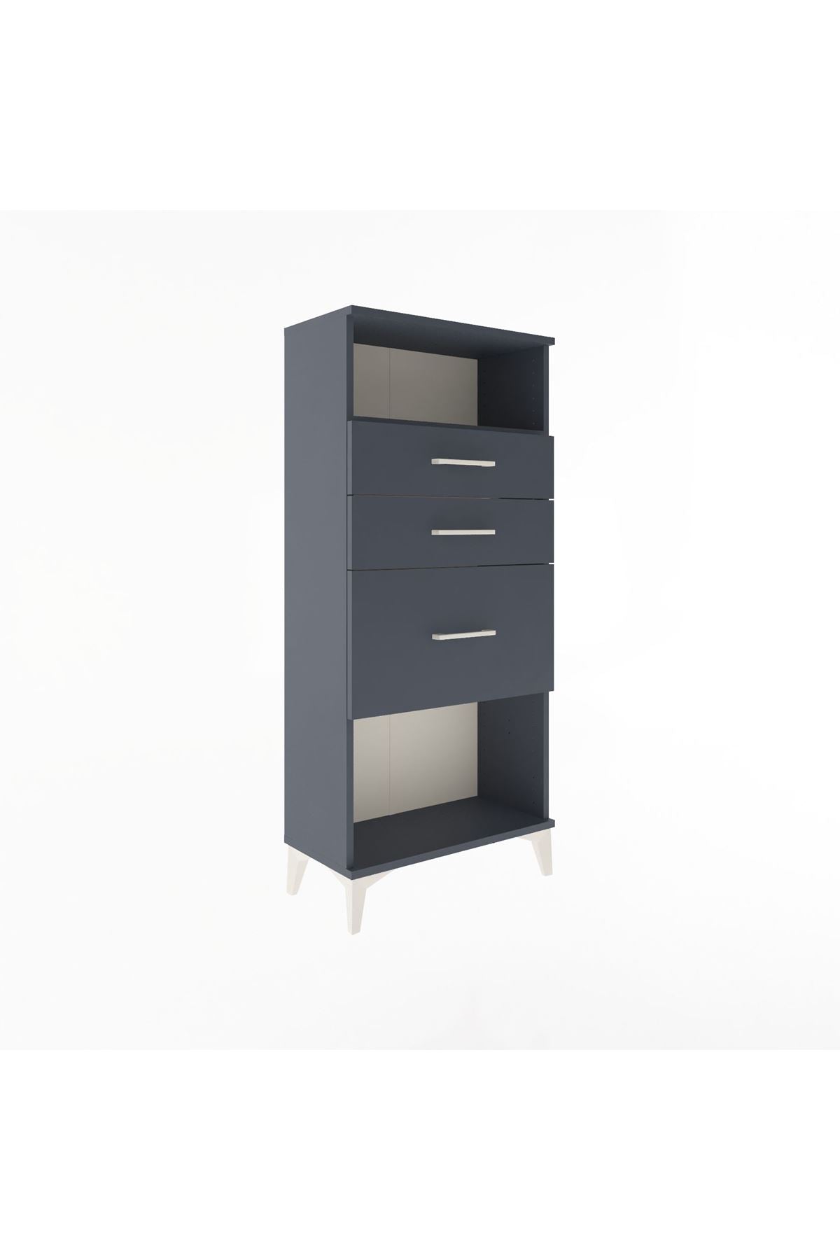 Arges Dolap Tek Raflı 3 Çekmeceli 60x30x134 - S17M015V5A