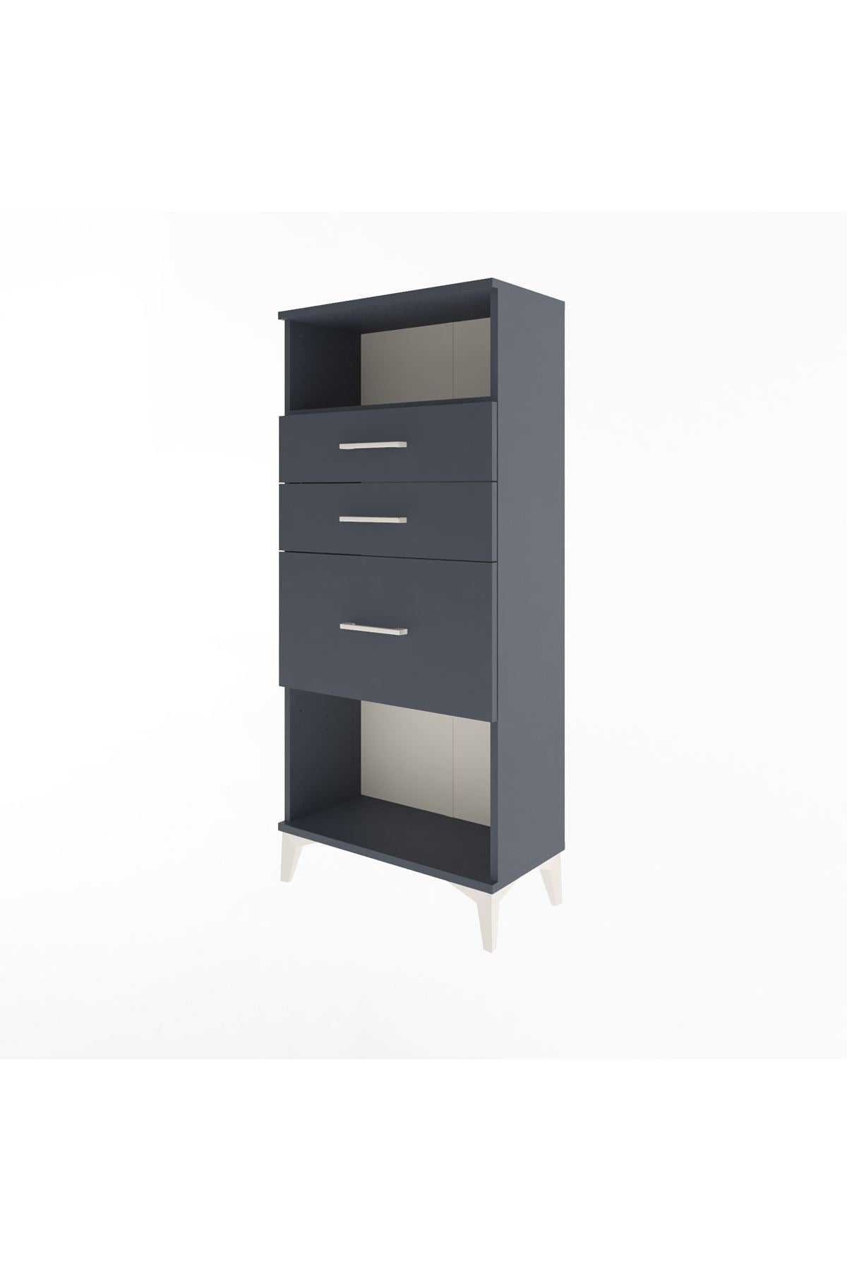 Arges Dolap Tek Raflı 3 Çekmeceli 60x30x134 - S17M015V5A