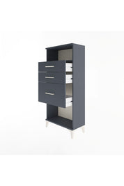 Arges Dolap Tek Raflı 3 Çekmeceli 60x30x134 - S17M015V5A
