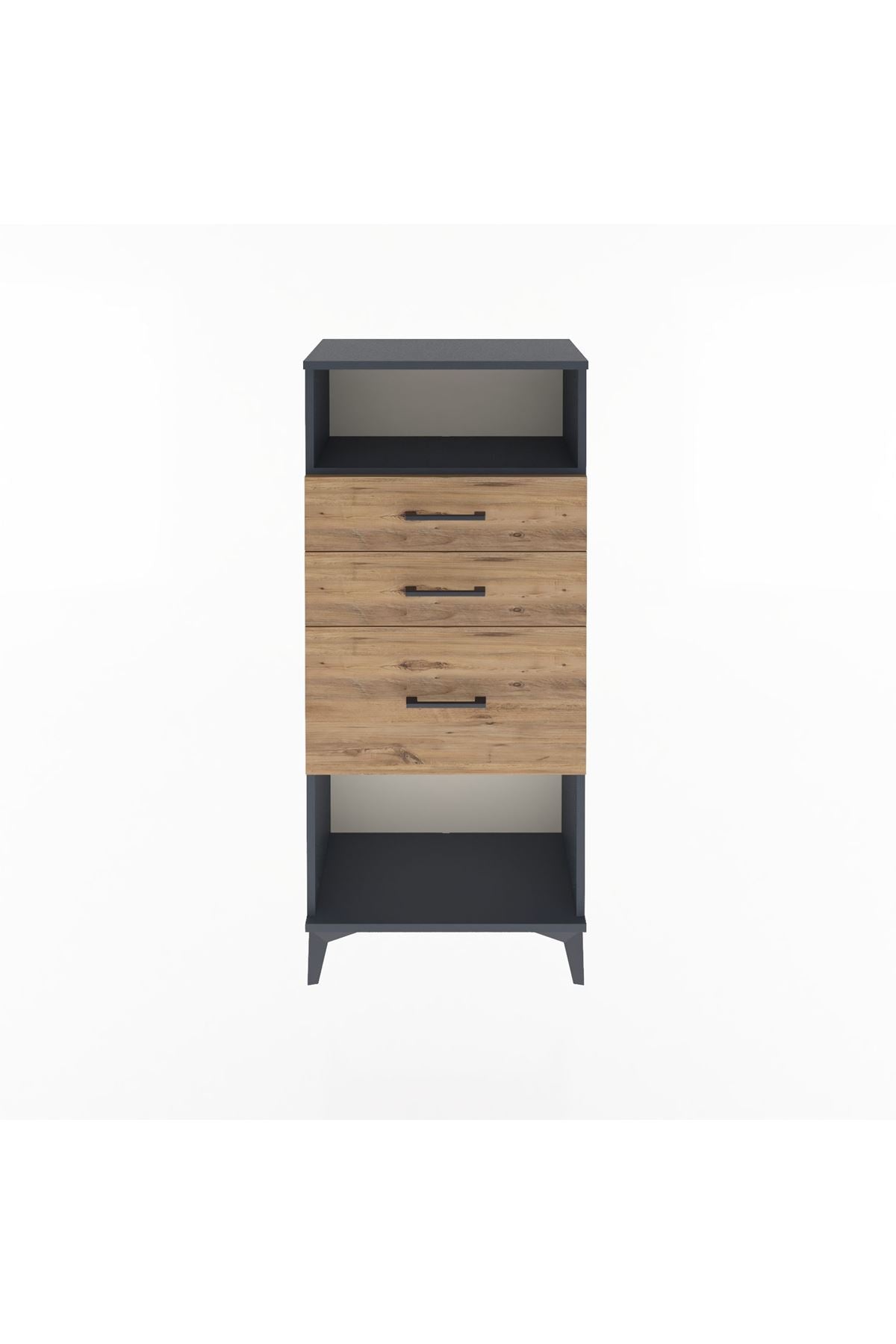 Arges Dolap Tek Raflı 3 Çekmeceli 60x30x134 - S17M015V6A