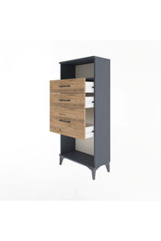 Arges Dolap Tek Raflı 3 Çekmeceli 60x30x134 - S17M015V6A