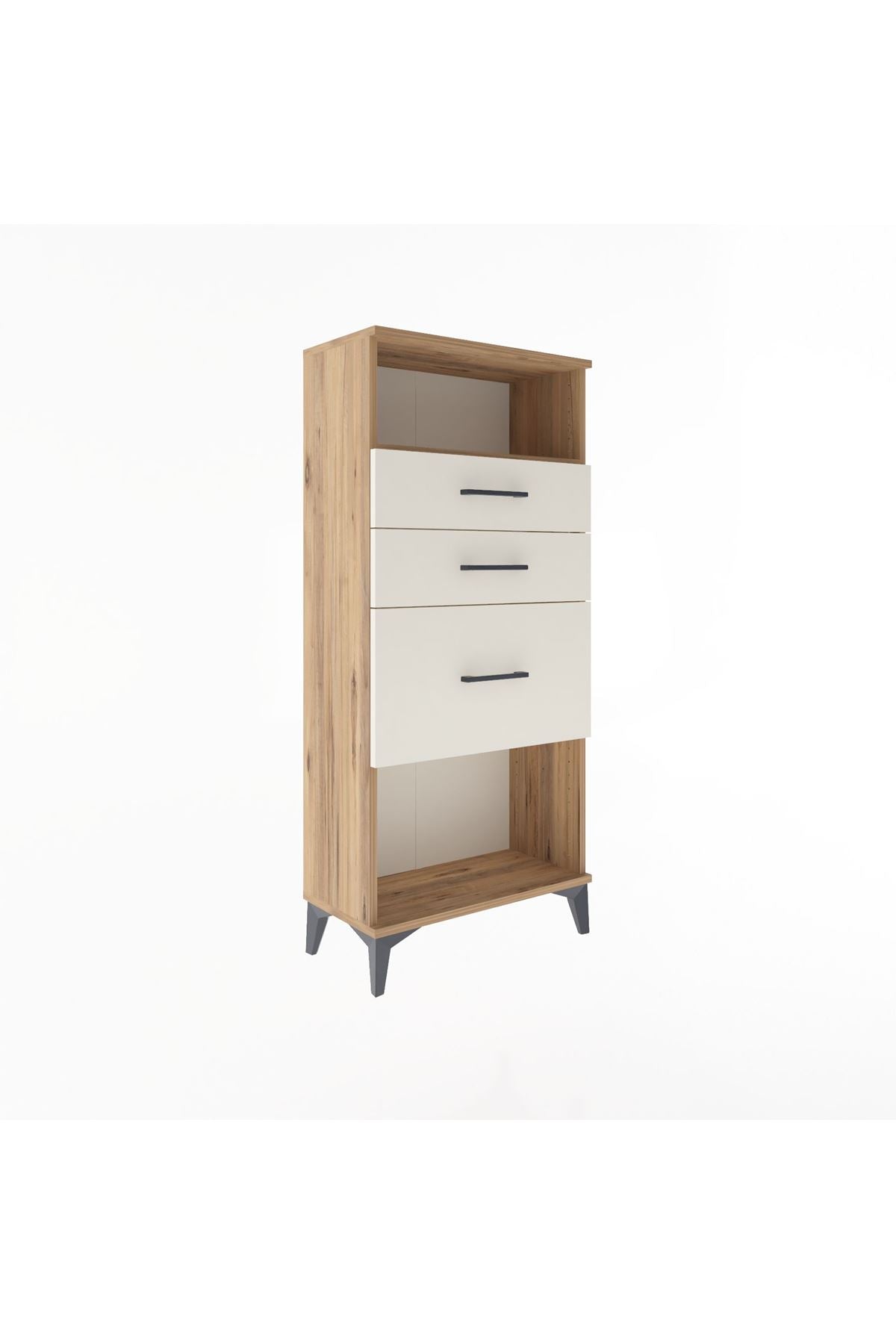 Arges Dolap Tek Raflı 3 Çekmeceli 60x30x134 - S17M015V7A